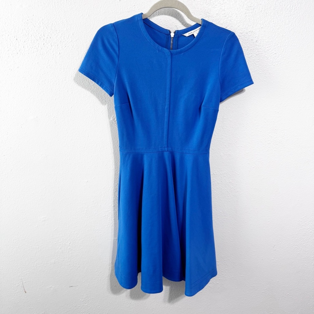 Diane Von Furstenberg Blue Fit and Flare Mini Dress size 0